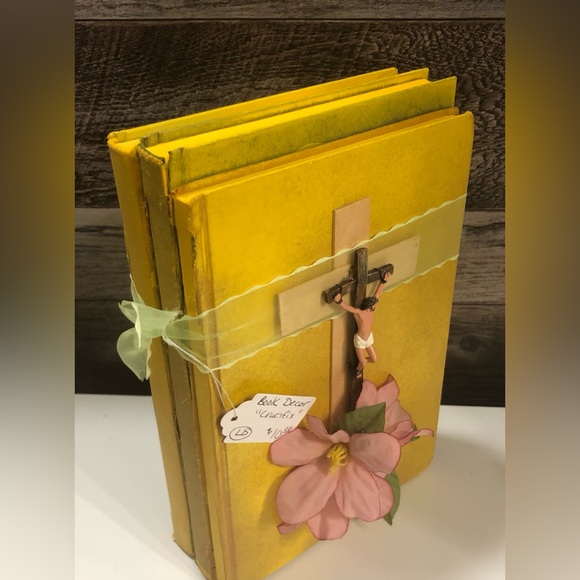 Handcrafted Other - Handcrafted Book Decor “Crucifix”